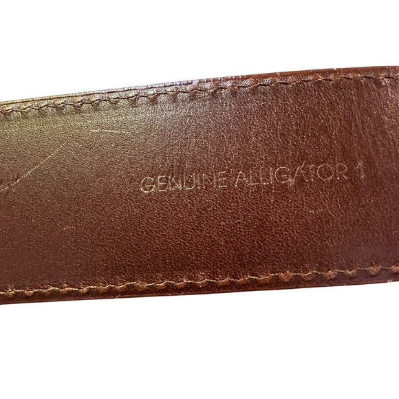 Vintage BARRY KIESELSTEIN-CORD Brown Genuine Alligator Belt 26-28 X Small main image 4